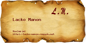 Lacko Manon névjegykártya