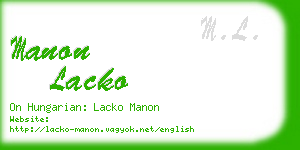 manon lacko business card